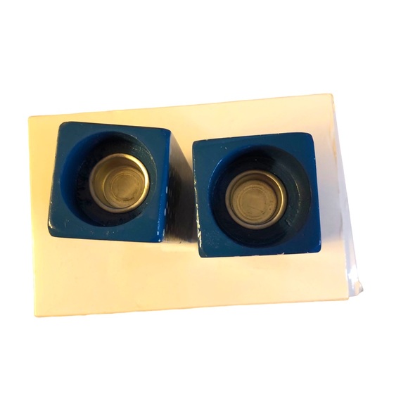 Hand-Painted Double-Sided Wooden Snowman CANDLE HOLDERS Votive & Tapered Holiday - Picture 5 of 6